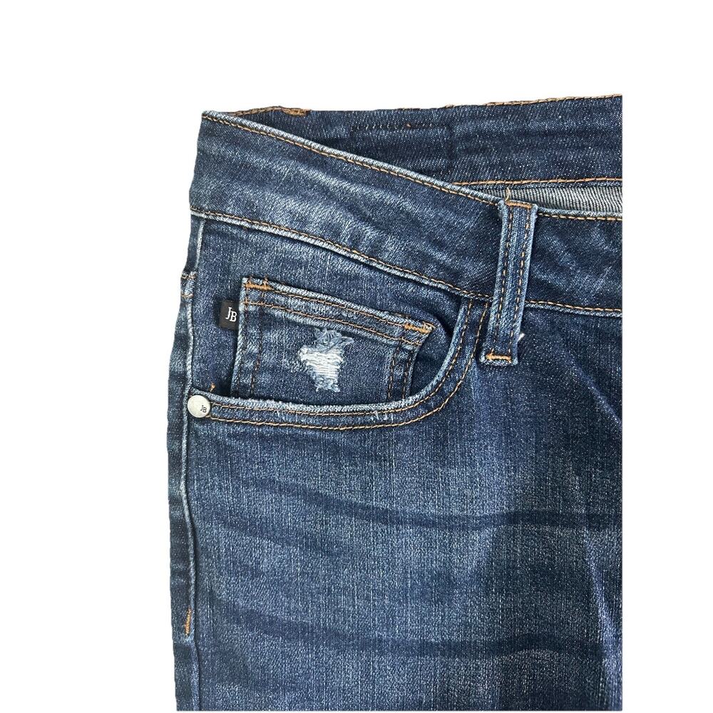 Judy Blue Dark Blue Wash Slim Bootcut Stretch Jeans Side Slit Womens Sz 11/30 - Picture 7 of 9